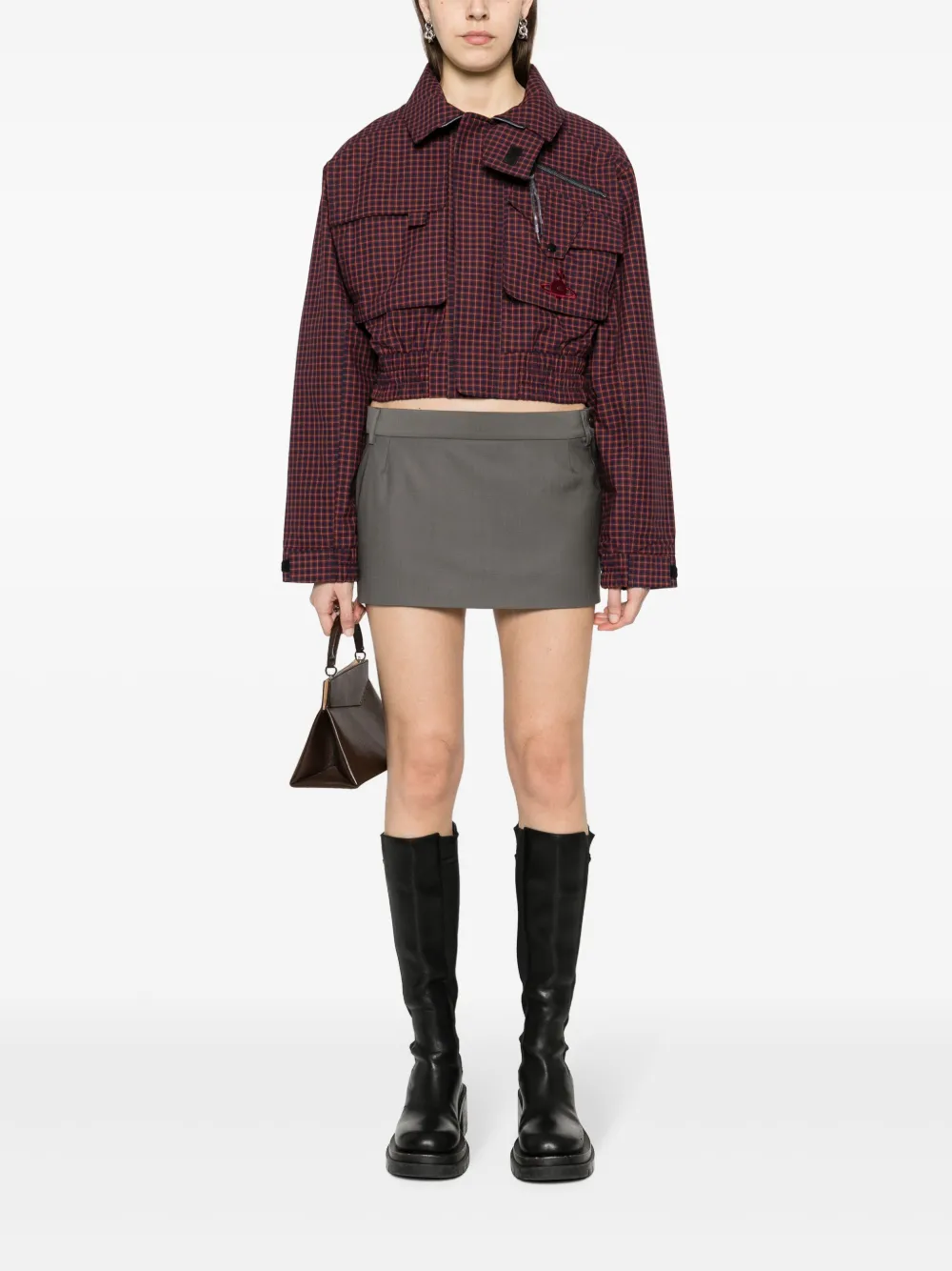 Vivienne Westwood Memphis cropped bomber jacket - Rood
