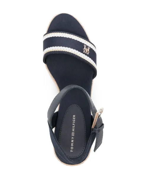 Tommy Hilfiger 65mm TH-plaque wedge espadrilles FW0FW08044 - 3