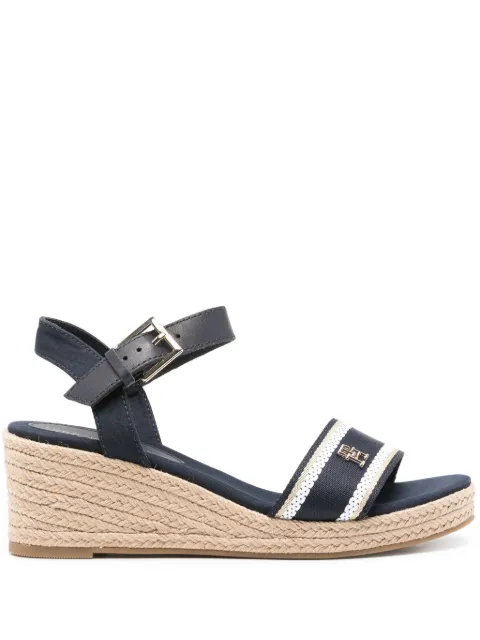 Tommy Hilfiger alpargatas con placa TH y cuña de 65mm