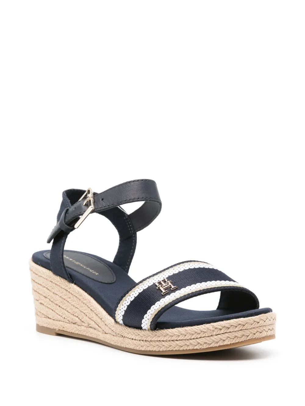 Tommy Hilfiger TH espadrilles met sleehak - Blauw