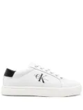Calvin Klein Jeans logo-embossed leather sneakers - White
