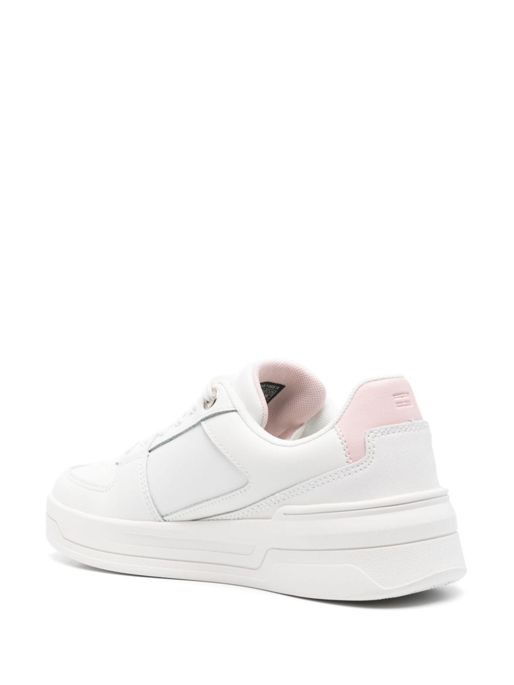 Shop Tommy Hilfiger Court Leather Sneakers In White