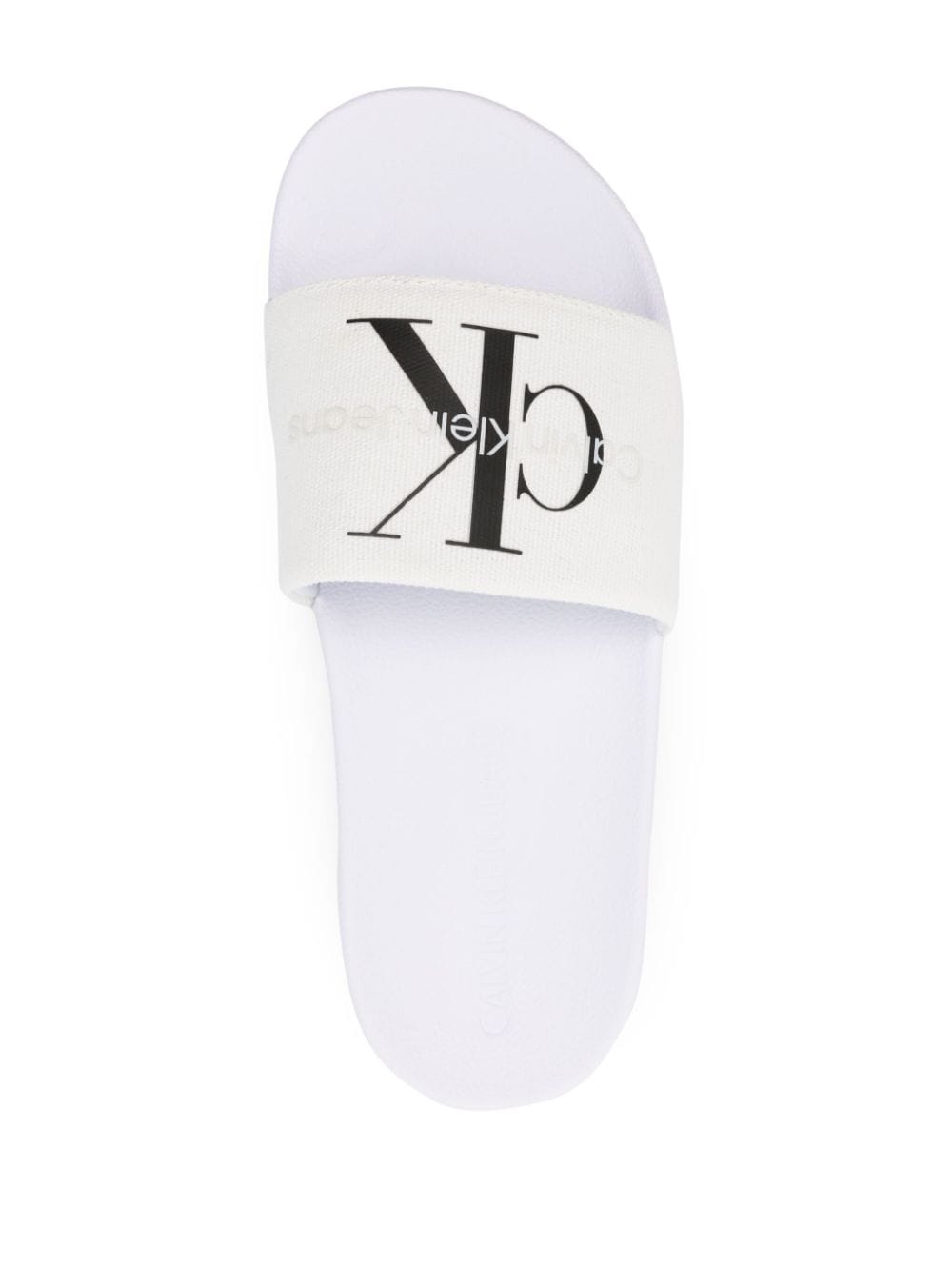 Calvin Klein Jeans Slippers met logoprint Wit