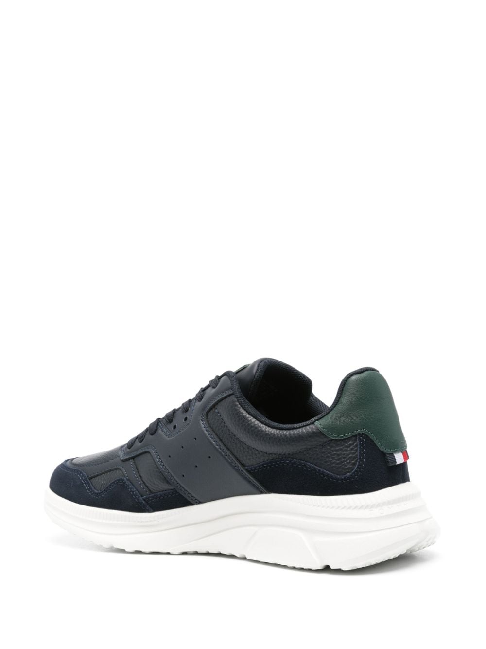 Shop Tommy Hilfiger Modern Leather Chunky Sneakers In Blue