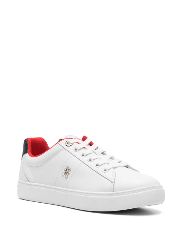 Tommy Hilfiger Essential Elevated レザースニーカー | ホワイト