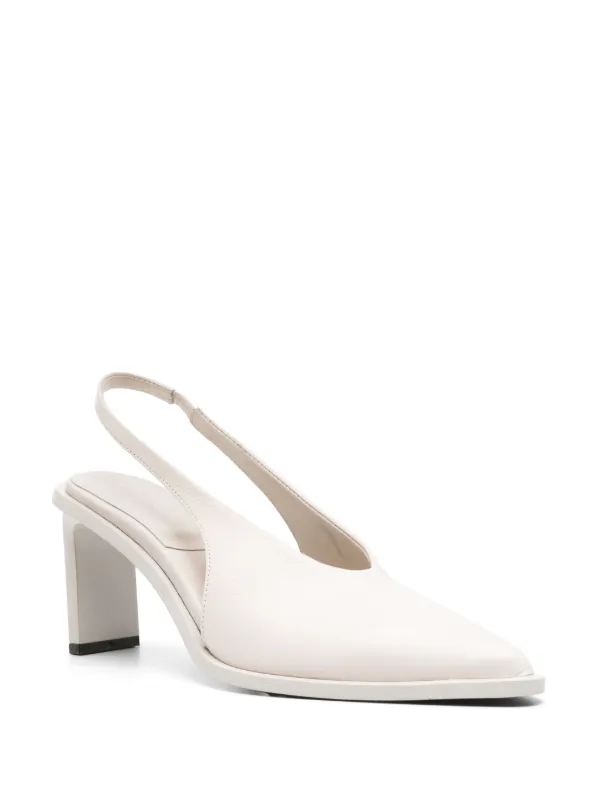 Calvin Klein 70mm Slingback Leather Pumps Neutrals FARFETCH ZA