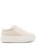 Calvin Klein 50mm leather flatform sneakers - Neutrals