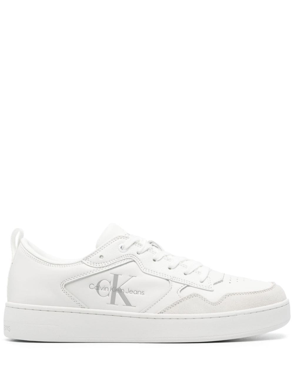 Calvin Klein Jeans Est.1978 Debossed-logo Leather Trainers In White