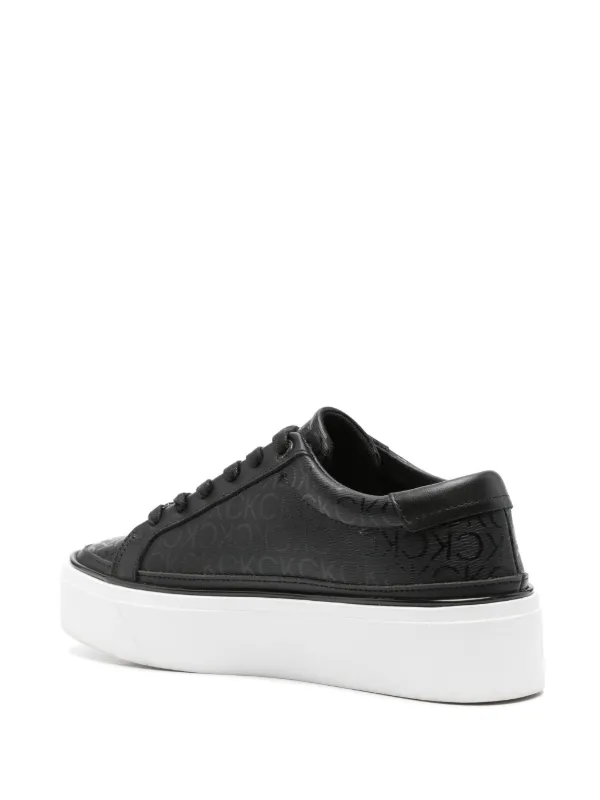 Calvin Klein monogram-print Flatform Sneakers Black FARFETCH PH
