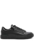 Calvin Klein logo-debossed leather sneakers - Black