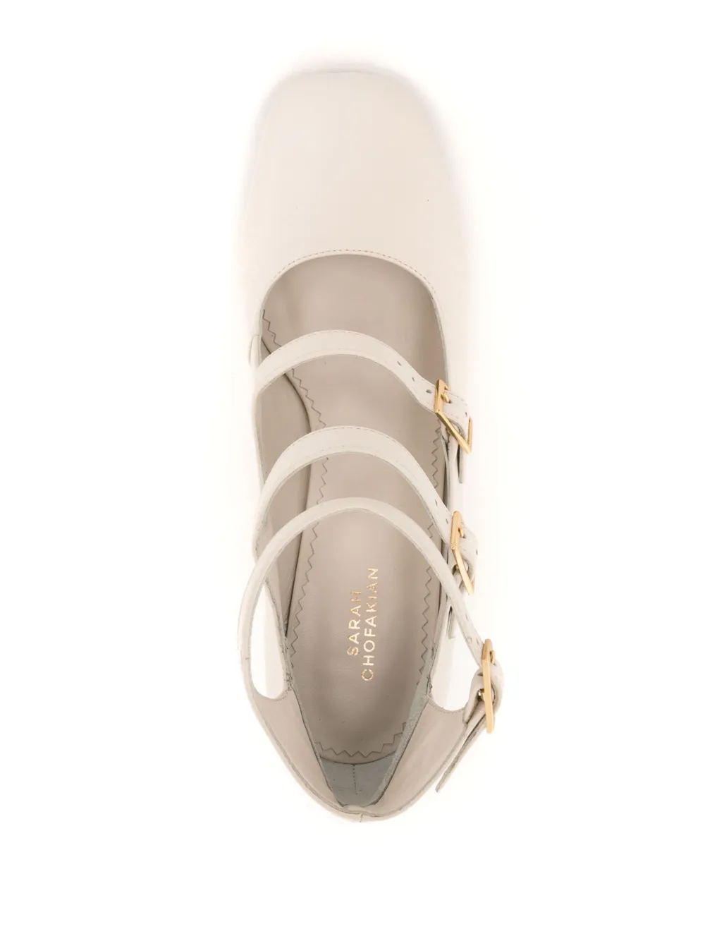 Sarah Chofakian Morris 80mm leren pumps Wit