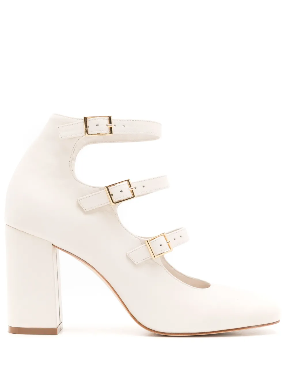 Sarah Chofakian Morris 80mm leren pumps Wit