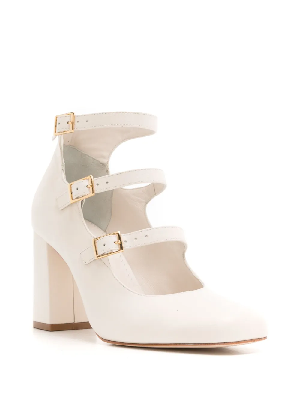 Sarah Chofakian Morris 80mm leren pumps Wit
