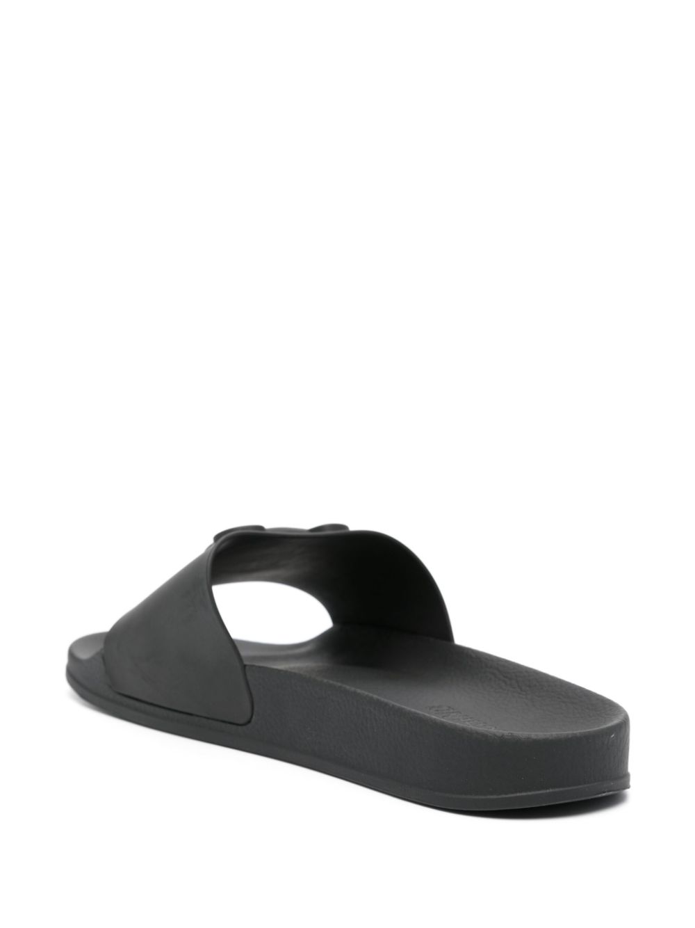 Shop Moschino Teddy Bear-motif Slides In Black