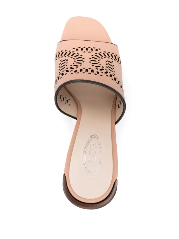 サンダル・ミュール TODS KATE SMOOTH LEATHER SLIDE SANDALS WITH STUDS Woman MULTICOLOUR Kate Sandals in Leather