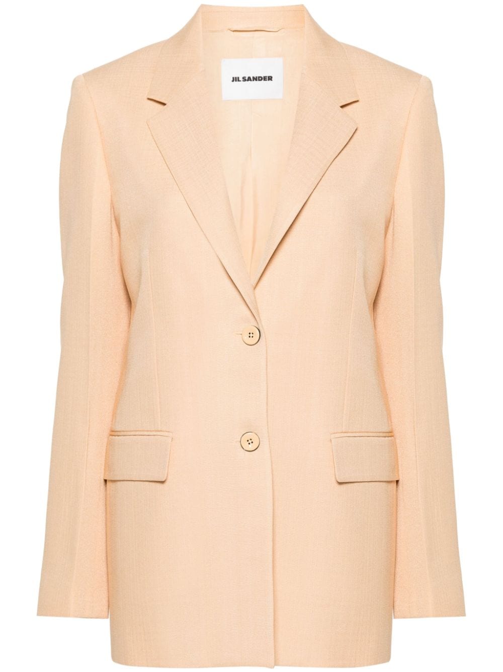 Jil Sander Single-breasted Blazer In Orange