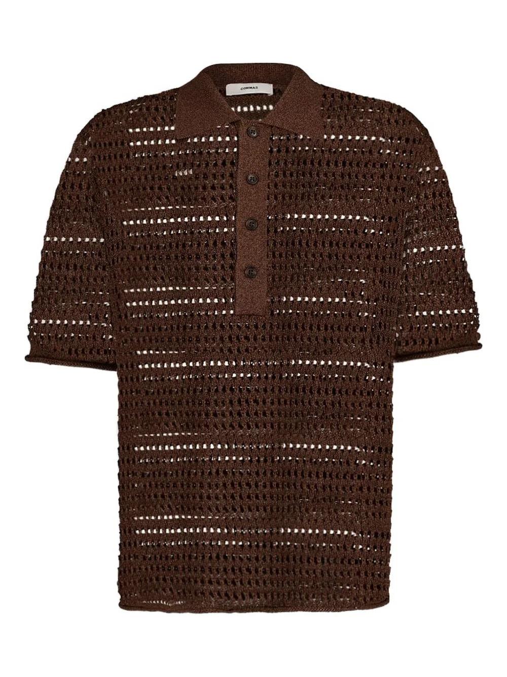 open-work polo shirt