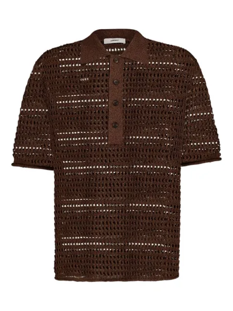 COMMAS playera tipo polo con diseño abierto