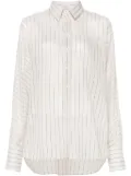 Brunello Cucinelli lurex-detailed striped shirt - Neutrals