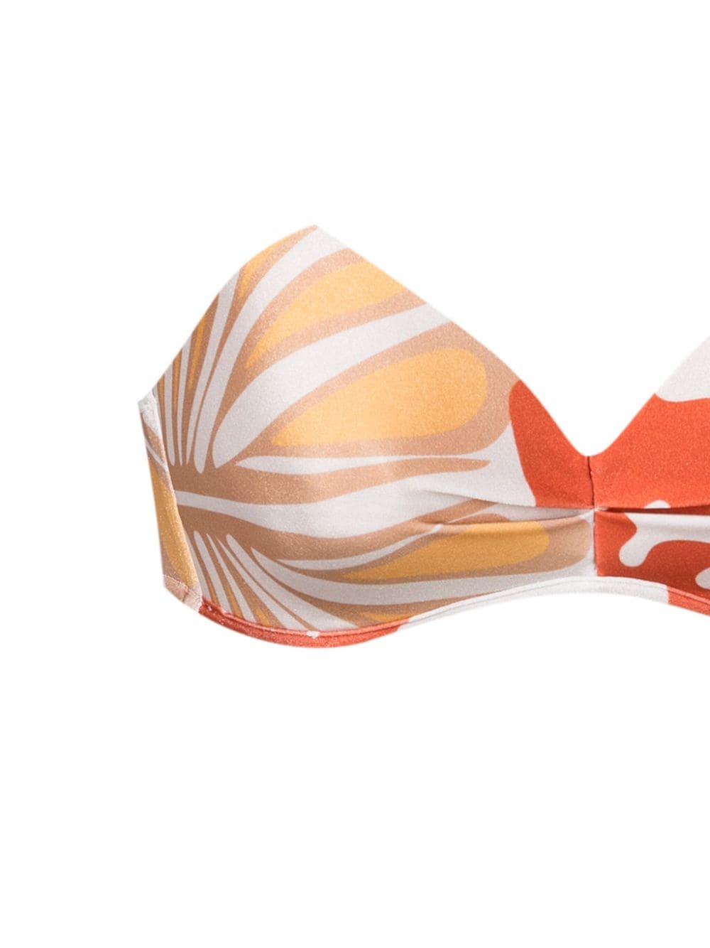 Shop Adriana Degreas Swirl-print Strapless Bikini In Orange