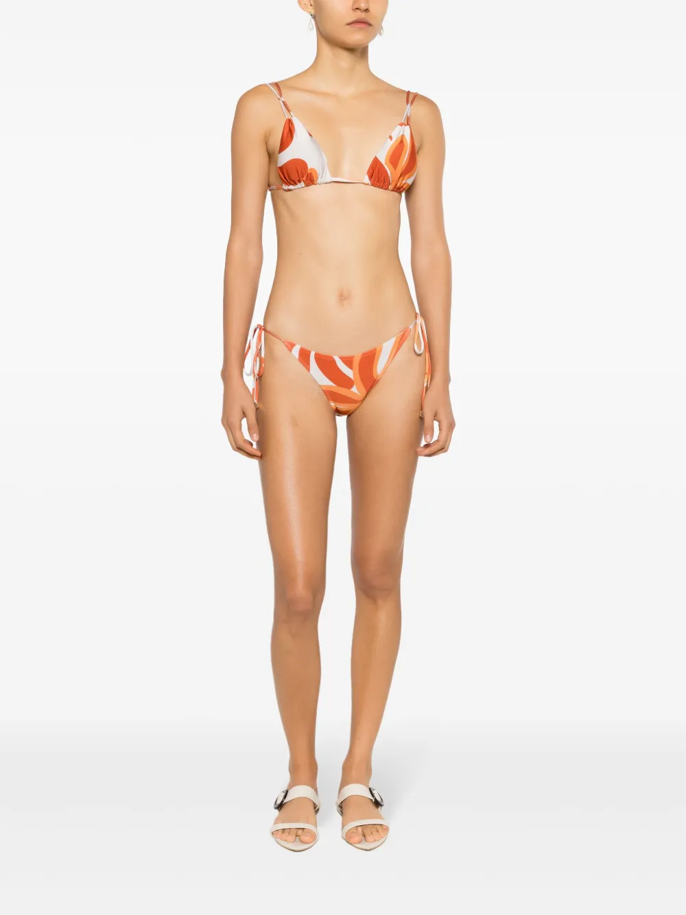 Adriana Degreas Bikini met bandanaprint Oranje