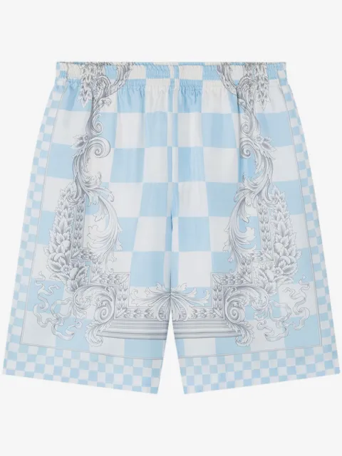 Versace shorts de seda Medusa Contrasto