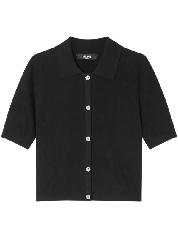 Versace floral-jacquard silk-cotton Top - Farfetch