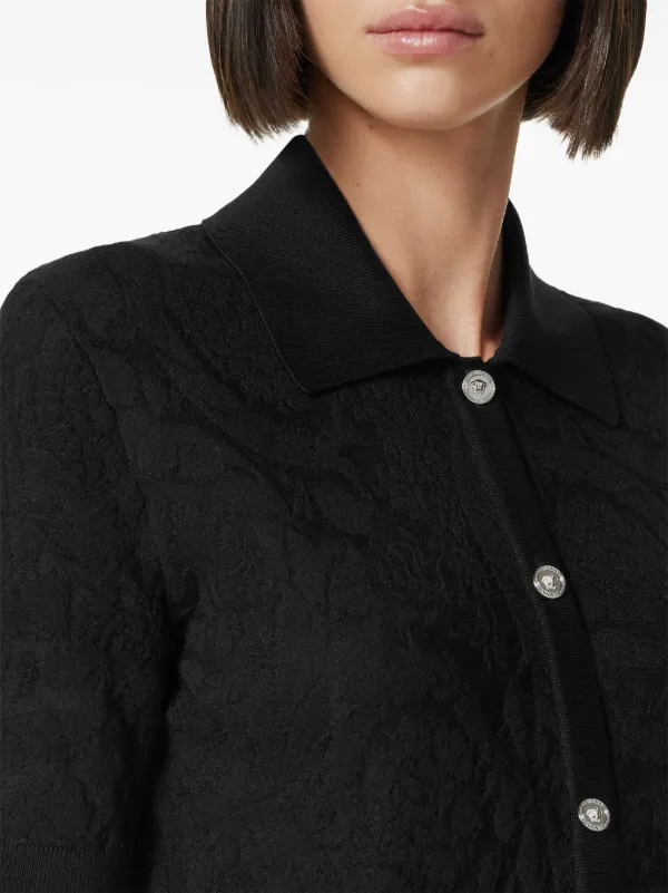Versace floral-jacquard silk-cotton Top - Farfetch