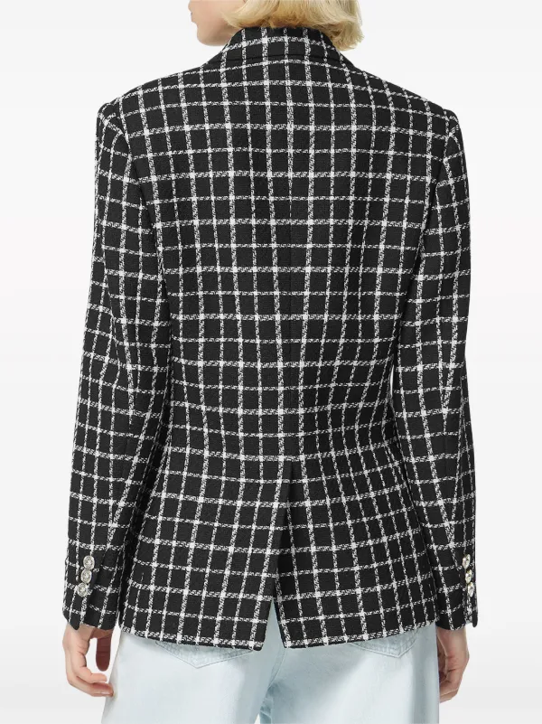 【送料&関税込】Versace Black Tweed Blazer Versace double-breasted Tweed Blazer | Black | FARFETCH
