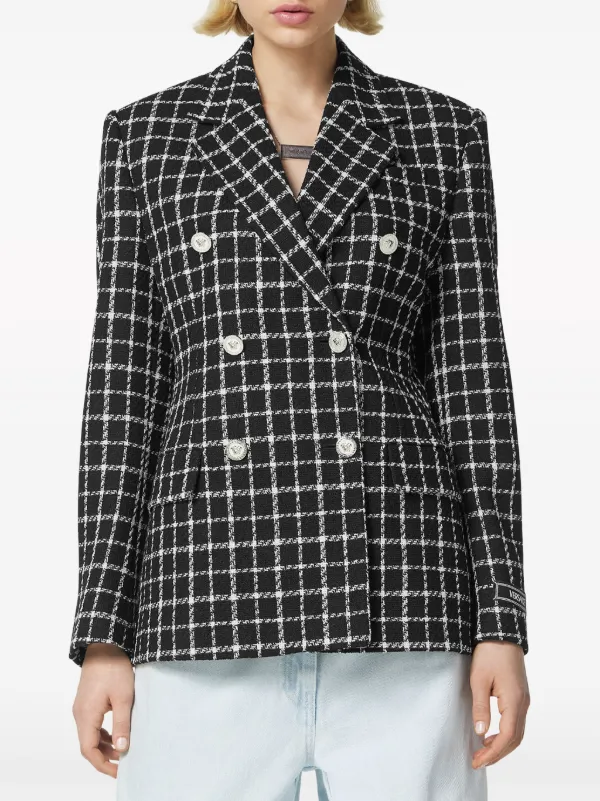 ジャケット VERSACE SS25 Multicolor tweed blazer (10189441A13646 2KN80) Tweed Cardigan Jacket White,Gold | VERSACE US