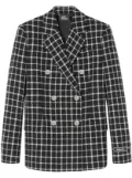 Versace double-breasted tweed blazer - Black