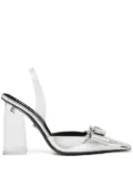 Versace Medusa Head metallic leather pumps - Silver