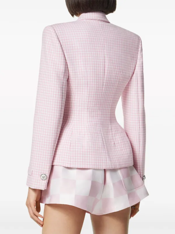 【関税・送料込み】VERSACE BLAZERS PINK VIRGIN WOOL BLAZER Versace Tailored virgin wool blazer - Suits - Free Shipping