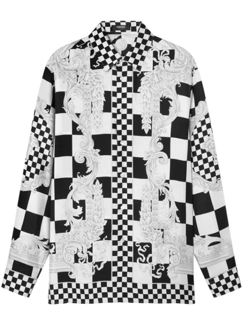 Versace chemise Contrasto en soie