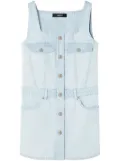 Versace Medusa-buttons denim minidress - Blue