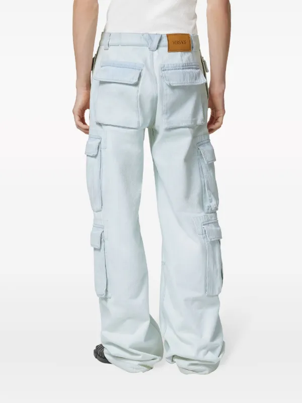 【送料&関税込】Versace cargo Style Jeans Black Straight-Leg Cargo Pants by Versace Jeans Couture on Sale