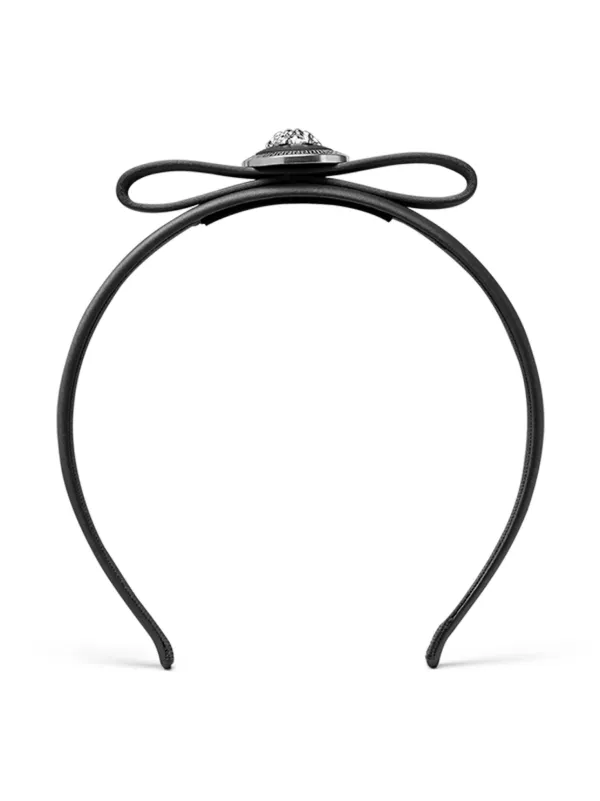 Versace Gianni Ribbon Headband | Black | FARFETCH UK