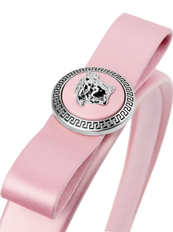 【VERSACE】GIANNI RIBBON SATIN HEADBAND Versace Gianni Ribbon Headband | Pink | FARFETCH