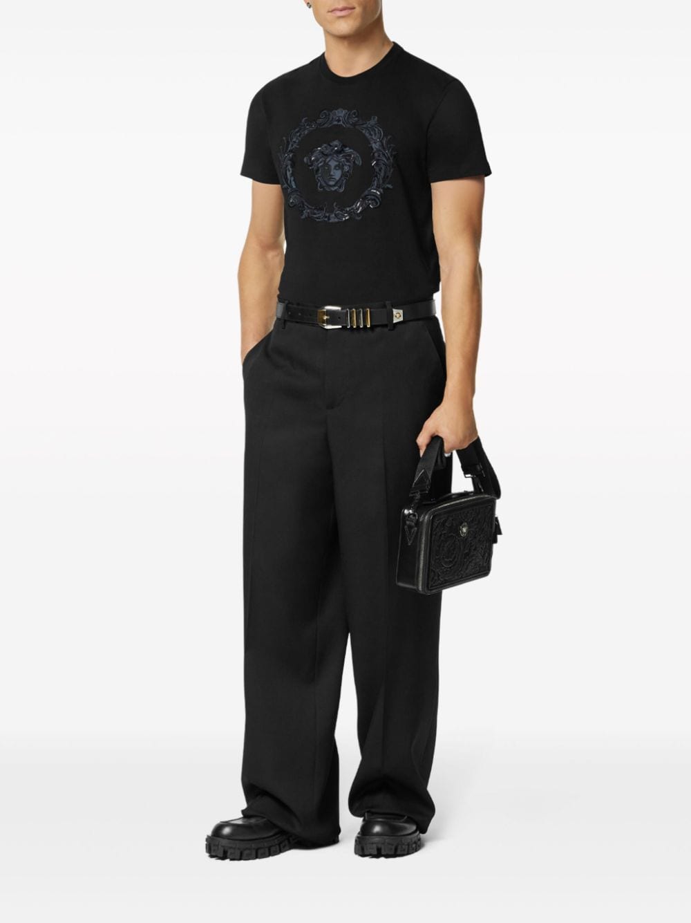 Versace Katoenen T-shirt Zwart
