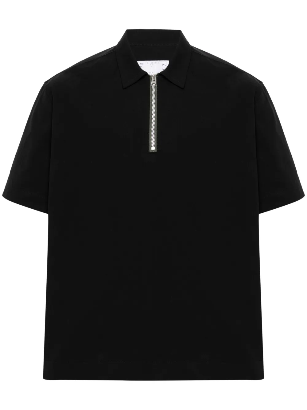 Sacai Poloshirt met rits Zwart