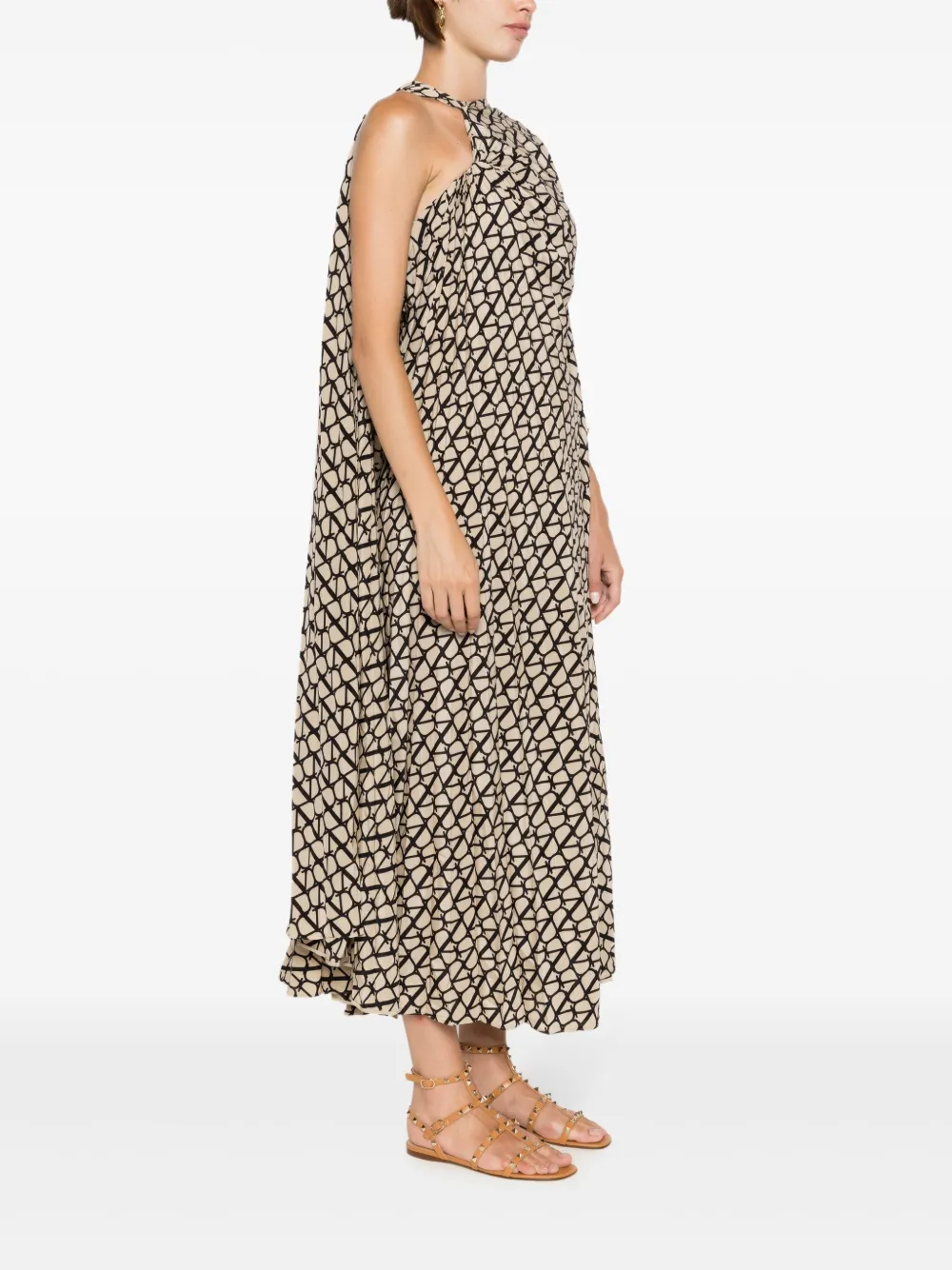 Valentino Garavani Zijden mini-jurk Beige