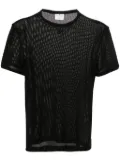 Courrèges mesh crew-neck T-shirt - Black