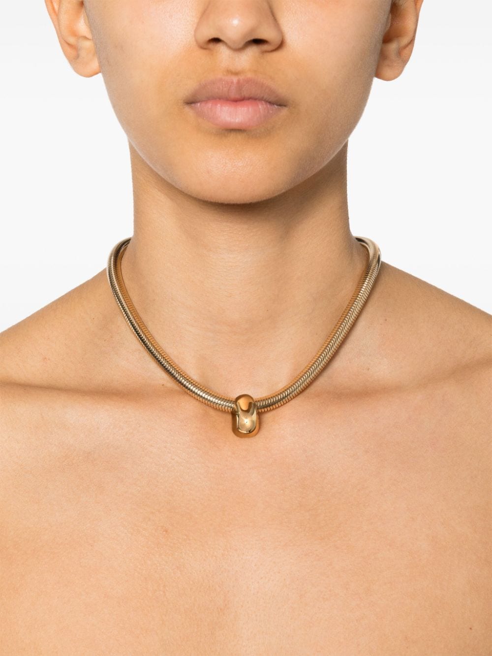 ISABEL MARANT Shiny Crescent choker - Goud