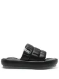 Premiata quilted leather sandals - Black