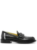 Premiata logo-patch leather loafers - Black