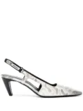 Premiata snake-print 70mm pumps - White