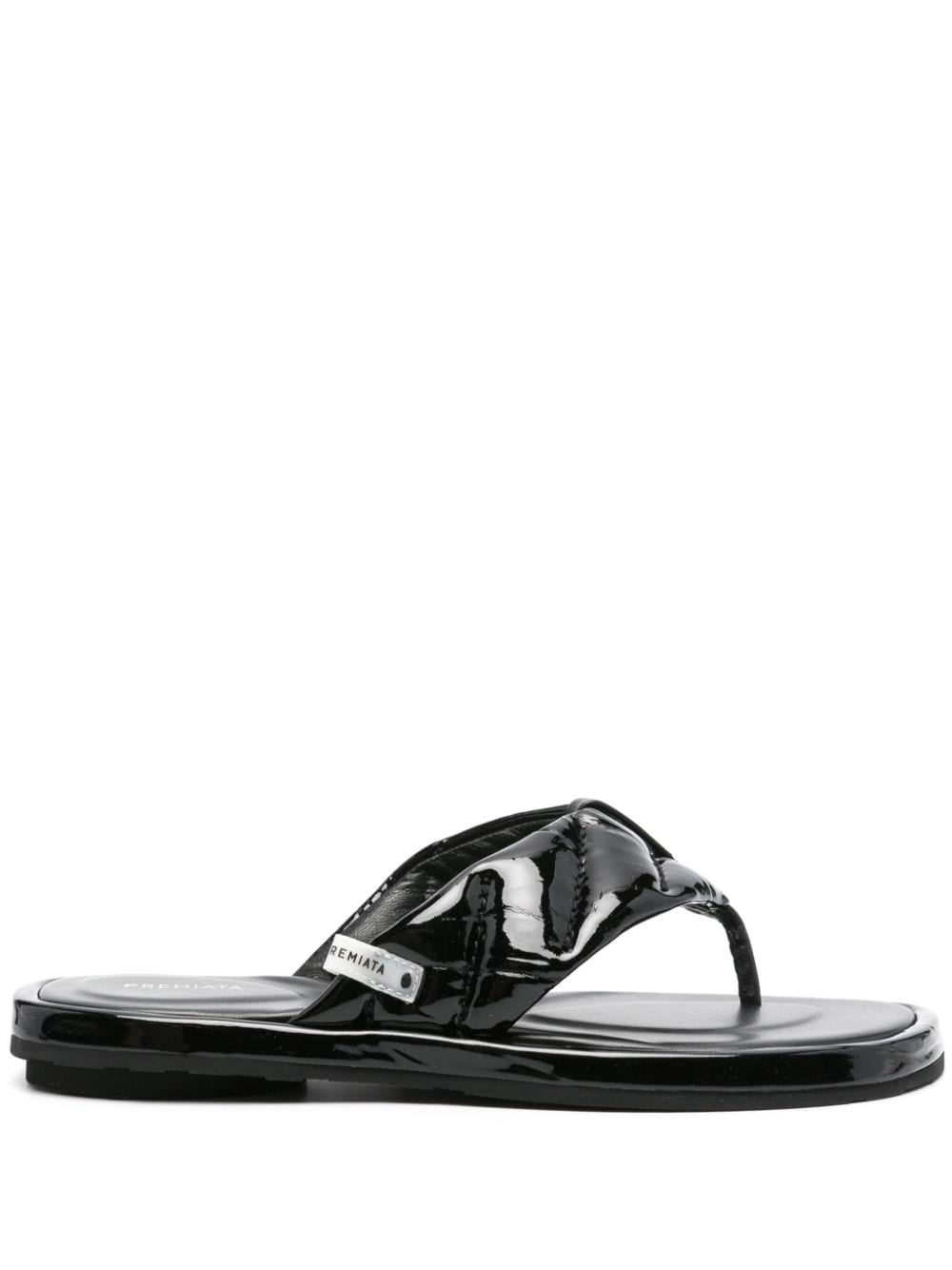 Premiata High-shine-detailing Sandals In Black