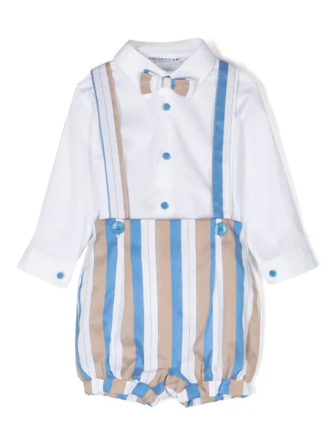 Colorichiari striped cotton shorts set