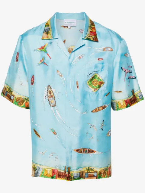 Casablanca Maison Sur Piloti silk shirt