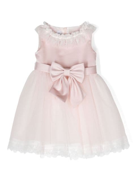 Colorichiari bow-detail tulle dress